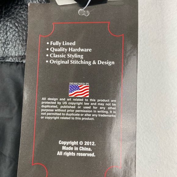 Diamond Plate Buffalo Leather size XL Black Leather Motorcycle Biker Chaps - Picture 9 of 10